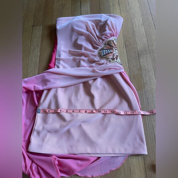 Y2K Vintage Asymetrical Strapless Tubetop Dress - Picture 7 of 10